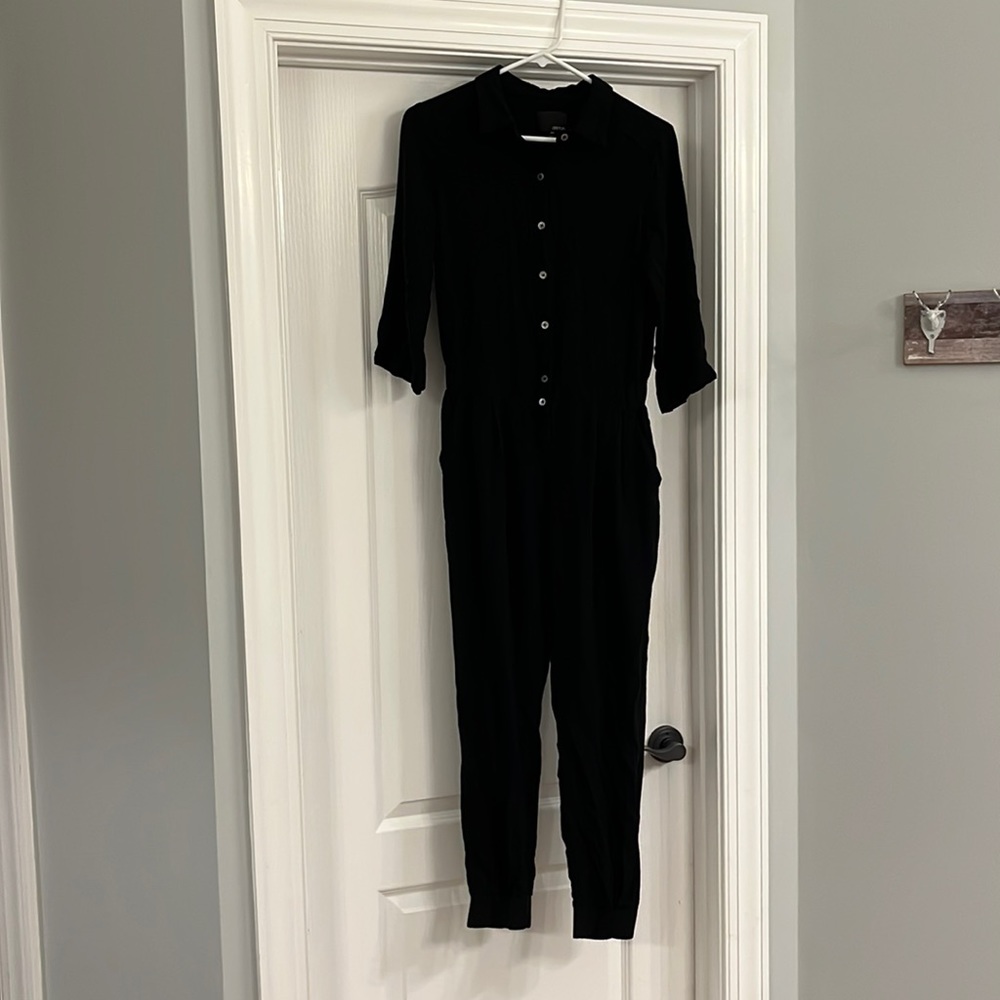 Greylin black jumpsuit with jogger style legs, size XS